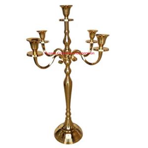 Elegant Gold-Polished Metal <b>Iron</b> Candle Holder Home Decorative Christmas Candelabra Economically Price Candle Stand <b>On</b> Sale - Product Image 1
