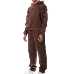 2025 Venta al por mayor personalizado Jogger Set para hombres Venta caliente Color personalizado transpirable Jogging Wear Zip Up Chándal para hombres - Product Image 6