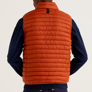 Durable Mens Canvas Thin Puffer <b>Vest</b> with Stand Collar Windproof Waterproof for Cold Weather Outdoor Use - Product Image 4