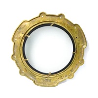 Miroir de hublot rond en laiton antique en aluminium vintage fait à la main décoration murale de fenêtre de bateau nautique pour un usage domestique