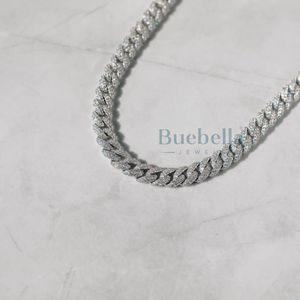 Recién llegado, collar de cadena cubana con moissanita de 8,5mm para hombre con oro blanco de 14K VVS Diamond Tester Pass Elite Jewelry - Product Image 5