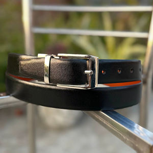 Cinturón Clásico Reversible de Cuero Vacuno en Negro y Marrón con Hebilla de Hierro y Hebilla de Pasador Resistente para Uso Diario - Product Image 2