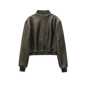 Nueva chaqueta bomber de lona de cuero genuino Vintage para hombre estilo callejero impermeable y transpirable - Product Image 6