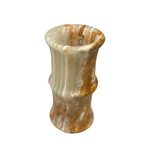 Florero de bambú de ónix, florero de mármol de ónix, florero antiguo para decoración del hogar - Product Image 3