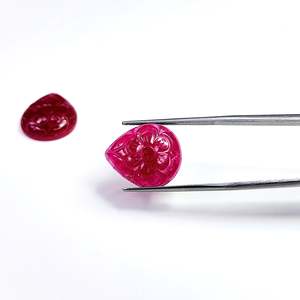 Péresseaux sculptés en forme de fleur en rubis naturel de Bangkok, 26,58 carats, cristal naturel en vrac - Product Image 6