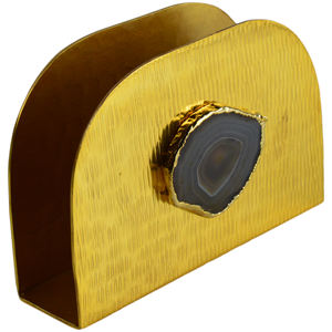 ที่ใส่กระดาษทิชชูทองเหลืองรูปดอกบัว - ที่ใส่กระดาษเช็ดปากสีทองสำหรับงานแต่งงาน ใช้ตกแต่งโต๊ะและอุปกรณ์เสริม - Product Image 4