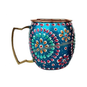 Taza de Cobre Puro Hecha a Mano, Estilo Vintage Ecológico, para Vino, Vodka, Cerveza, Cócteles, Jugos, Café Frío - Product Image 1