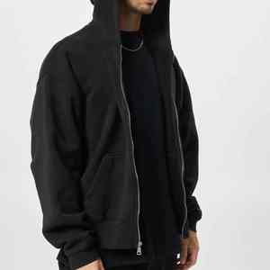 Sweats à capuche avec fermeture éclair pour hommes de qualité supérieure design OEM solide poids lourd hiver dernière conception entièrement personnalisée doux et respirant pour hommes - Product Image 2