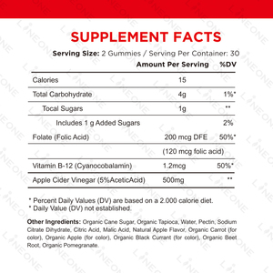 OEM/ODM di aceto di sidro di mele Gummies-integratore energetico naturale <span class=keywords><strong>ACV</strong></span> con la madre con vitamina B12 - Product Image 2