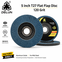 Disque à lamelles de 4,5 pouces (115 mm) pour le meulage du métal, grain 80, disque abrasif avec support en aluminium