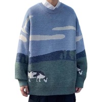 Pull tricoté élégant à manches longues et col rond pour homme, personnalisable avec logo OEM/ODM, anti-rides, position avant