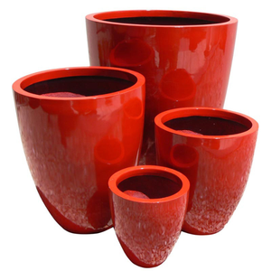 Set 4 Pcs Fiberglass Planter <b>Pots</b> Vintage Style Eco-Friendly <b>Square</b> Shape Best Selling <b>Outdoor</b> Use Made In Vietnam - Product Image 2