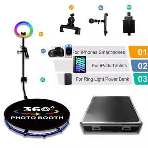 บูธถ่ายภาพเซลฟี่มหัศจรรย์360องศาพร้อมสมาร์ทโฟน & ความเข้ากันได้ของ iPad ซอฟต์แวร์เครื่องพิมพ์กล้อง100ซม. สำหรับงานแต่งงานและงานอีเวนต์ - Product Image 4