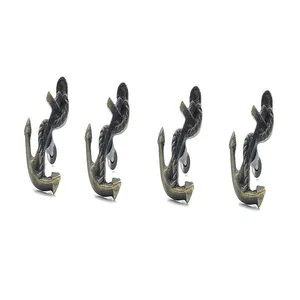 Vintage Cast Iron Anchor Drawer Knob Pull | Nautical Cabinet <b>Door</b> Handle Hardware | <b>Rustic</b> Marine Style Furniture Decor Accessor - Product Image 1