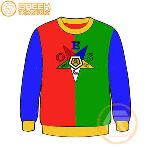 Orden personalizada de la estrella del Este Sudadera bordada de lana de algodón Suéter de alta calidad Ropa griega OES Sudaderas - Product Image 2