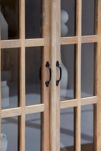 Vitrine de présentation en bois massif et verre de conception moderne et haut de gamme, grande capacité pour salon, maison ou hôtel - Product Image 3