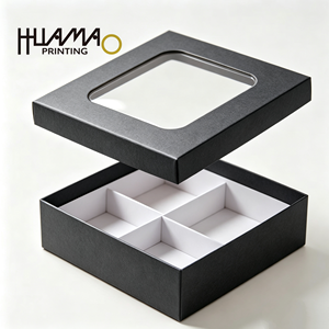Boîte cadeau rigide personnalisée haut de gamme avec estampage à chaud et compartiments pour l'emballage d'un coffret cadeau de grains de café - Product Image 1