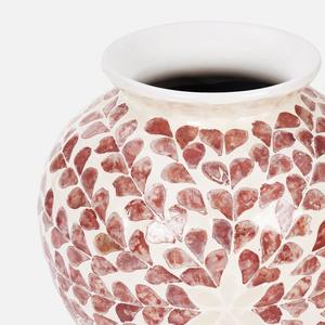 Vase décoratif écologique en nacre, motif incrusté à la main, best-seller, décoration de luxe pour la maison, pour projets d'aménagement intérieur en gros - Product Image 5