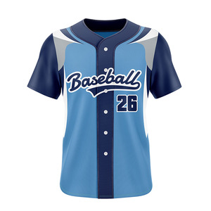Sublimación de impresión equipo nombre Número secado rápido Hip Hop ropa deportiva hombres personalizado béisbol Jersey - Product Image 4