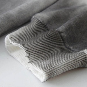 Sudadera con capucha y cremallera 100% algodón French Terry Vintage logotipo personalizado de gran tamaño lavado con ácido de piedra chaqueta con capucha desgastada para hombres - Product Image 4