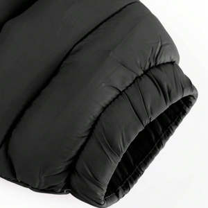 Veste matelassée pour femme en tissu uni imperméable à logo personnalisé en gros de l'usine, best-seller 2026, avec capuche amovible - Product Image 5