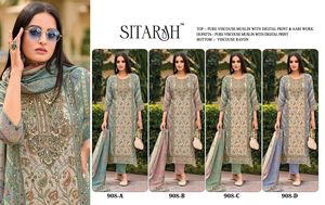 ปากีสถานซาลวาร์ Kameez กระจกใส่ทำงานได้ดูมีสไตล์ - Product Image 6