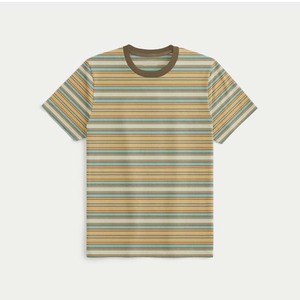 Camisetas a rayas de algodón OEM 100% personalizadas, ropa de hombre, camisetas a rayas de manga corta de peso pesado, ropa de calle informal de verano en blanco - Product Image 6