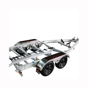 Remorque de bateau robuste cadre en acier galvanisé pour le transport maritime système d'essieu résistant à la corrosion et poteau de treuil réglable - Product Image 5