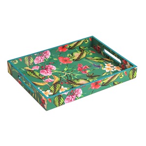 Classic Look Eco Friendly Wooden Enamel Handmade Durable Serving Tray for Traditional Dining - Product Image 5