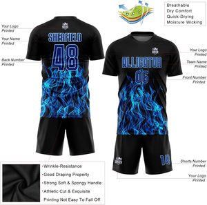 Camiseta de fútbol OEM Fábrica Sublimación personalizada Uniforme de secado rápido Diseño de kit completo Tallas para adultos jóvenes Suministro de entrega rápida - Product Image 3