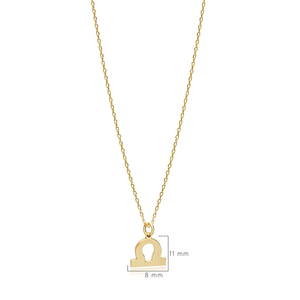 Collier Horoscope du zodiaque Balance en argent sterling 925 plaqué or 18 carats bijoux d'horoscope faits à la main turcs pour les acheteurs en gros en vrac - Product Image 2