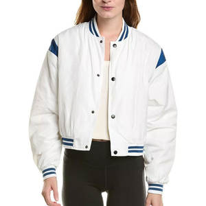 Custom <b>Women</b> <b>Varsity</b> <b>Jacket</b> With Sleeve Letter Design College Streetwear Fashion <b>Jacket</b> - Product Image 4