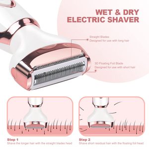 Afeitadora Eléctrica 4 en 1 Indolora para Mujer, Resistente al Agua IPX7, para Bikini, Rostro, Nariz, Axilas y Uso en Autocaravanas - Product Image 6