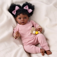 Poupées Reborn Babeside Daisy 20 pouces, bébé fille afro-américaine en vinyle, design souriant, poupée de mode, jouet DIY, modèle de jouet