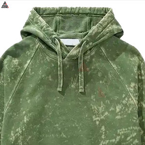 Vente en gros de sweats à capuche d'hiver lavés à l'acide pour hommes 100% coton polaire confortable avec logo personnalisé - Product Image 6