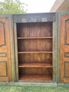 Almirah ไม้แข็ง3ส่วนสไตล์อินเดียคลาสสิกหรูหราออกแบบทันสมัยสำหรับรับประทานอาหารโรงแรมห้องนั่งเล่นห้องนอนวิลล่าสไตล์โบราณ - Product Image 5