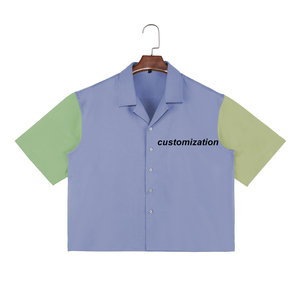 OEM logotipo personalizado 2024 nueva moda Impresión digital Cuello clásico logotipo bordado pez vela impreso Camisa de algodón - Product Image 5