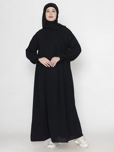 Vestidos Musulmanes Burqa de Poliéster Personalizados de Diseño Moderno y Alta Calidad, Abaya Negra de Dubái para Mujer, Venta al Por Mayor para Exportación - Product Image 3