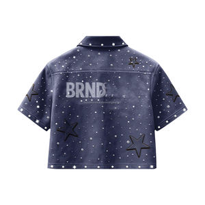 T-shirt décontracté d'été en coton biologique écologique à col rond pour femme, coupe oversize, noir, avec fermeture éclair, manches courtes, taille normale - Product Image 6