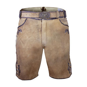 Excelente calidad bávaro alto bordado ligero poliéster corto Lederhosen hombres ropa de calle pantalones de algodón bolsillo al por mayor - Product Image 3
