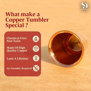 Gobelet en cuivre conception martelée traditionnelle favorise la santé améliore la digestion et maintient l'hydratation - Product Image 3