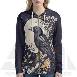 Sweat-shirt à capuche décontracté d'hiver pour femme avec logo personnalisé, en polyester/coton, respirant, imprimé par sublimation - Product Image 2