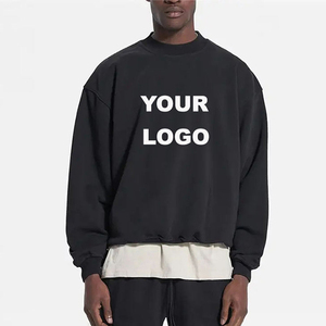 Sudaderas de Felpa Ecológicas Personalizadas con Logotipo, Bordadas, Unisex, de Invierno, con Hombros Caídos, Cuello Redondo, para Hombre - Product Image 4