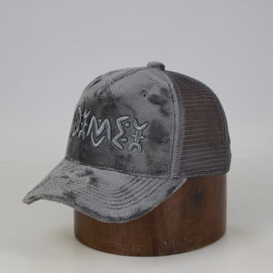 Casquette de camionneur en maille Gorras à 5 panneaux avec broderie de logo personnalisé Casquettes de camionneur en velours à bord incurvé de haute qualité - Product Image 2