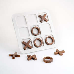 Mármol de calidad experta con Tic-Tac-Toe de madera Juego Tablero de mármol con XO de madera para niños y adultos - Product Image 3