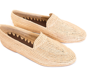 Mocassins en raphia naturel, mocassins en raphia, chaussures en raphia marocain, sandales en raphia, sandales plates, mocassins marocains - Product Image 4