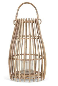 Juego de 3 farolillos de ratán con copas para velas - Product Image 3
