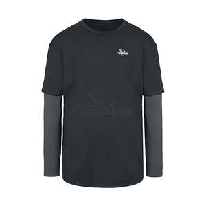 Camiseta de doble capa de color personalizada para hombre, camiseta de doble capa con logotipo impreso al por mayor, camiseta de doble capa de alta calidad para hombre - Product Image 1