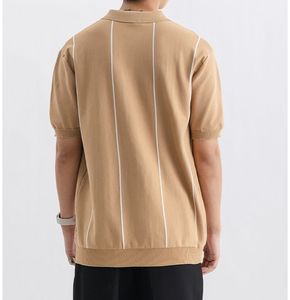 Chemise d'été pour homme, jersey à épaules tombantes, décontractée, business, manches courtes, col boutonné, coupe ample, respirante - Product Image 6