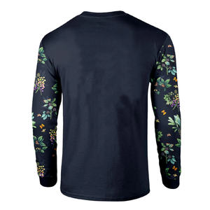 OEM/ODM 100% algodón de los hombres de manga larga de cuello redondo Camiseta ropa casual con logotipo personalizado de fábrica al por mayor - Product Image 3